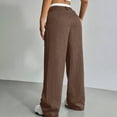 thumbnail image 7 of Women's Pants Fashion Casual Pants For Women Casual High Waisted Color Blocked Drape Striped Straight Leg With Wide Leg Patchwork Trousers, 7 of 7