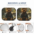 thumbnail image 5 of Kdxio Forest Creek Cute Dog Print 2-Piece Sun Shade Front Windshield - Foldable Car Front Window Sunshades for Most Sedans SUV Truck, 5 of 6