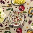 thumbnail image 5 of Rosh Hashana Tablecloth 70×70 Inch Round, Jewish Shana Tova Apple Pomegranate Honey Food Washable Table Cover for Party Picnic Dinner Decor, 5 of 6