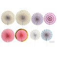 thumbnail image 1 of 8 piezas de Flor de abanico de papel Zhivalor multicolor decoración navideña hecha a mano, 1 of 8