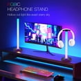 thumbnail image 1 of RGB Light Gaming Headphone Bracket Anti Slip Headphone Hanger Support Detachable, 1 of 9