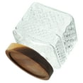 thumbnail image 4 of HEMOTON Glass Jar with Wood Lid for Packing Candy Tea Rice and Flour Airtight Storage canisters 4.5x6.5 Inches, 4 of 7