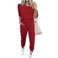thumbnail image 1 of Conjunto de Jogger PRETTYGARDEN de Dos Piezas Rojo XL, 1 of 6