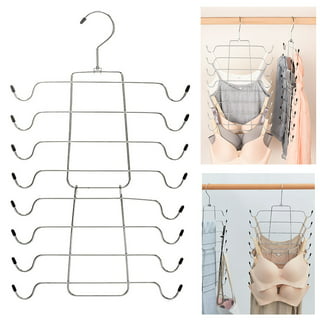 Hanging Secrets Bra Organizer & Lingerie Organizer Hanger + Protect + Showcase Your Bras with See-Thru Molded Bra Compartments Organizer Hangs