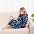 thumbnail image 4 of Dog Bones Blanket Hoodies for Kids 6-13YR Oversize Wearable Blanket Hoodies for Boys Girls Teens, 4 of 7