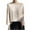 Khaki, variant on Inleife Womens Shirts Women's Fashion R-Neck Long Sleeve Loose Solid Color Blouse