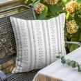 thumbnail image 3 of Throw Pillow Covers, Sage Green Stripes Decorative Throw Pillow Covers 18x18 Inch, Modern Simple Floral Lines Rustic Square Linen Pillow Cases for Couch/Living Room/Sofa, 3 of 9