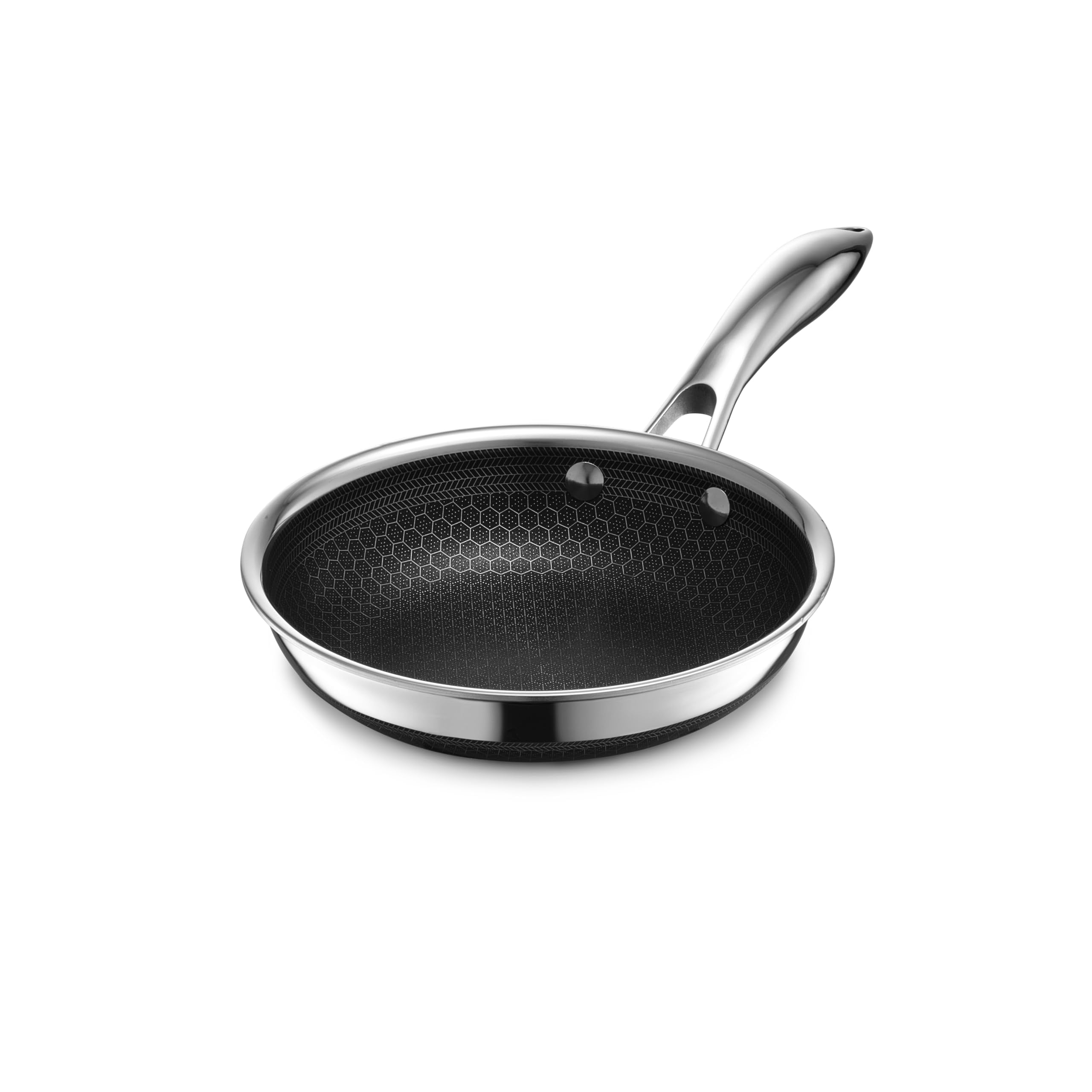 HexClad Hybrid Nonstick Sauté Pan and Lid, Chicken Fryer, 7-Quart,  Dishwasher and Oven-Safe, Compatible with All Cooktops