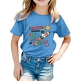 thumbnail image 2 of School Uniform Tshirts Children Alphabet Print Crewneck T Shirt Short Sleeve Wear Boys T Shirts Blue 10-11 Years, 2 of 4