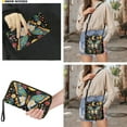 thumbnail image 3 of ZUXONGSY Butterfly Moon Floral Print Leather Crossbody Purse & Wallet Set for Women, Multi-Pocket Satchel with Adjustable Strap for Casual & Formal Outings, 3 of 5