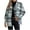 Green, variant on Shacket Jacket for Women Lapel Collared Plaid Shirts Loose Button Down Long Sleeve Fashion Tops with Pocket