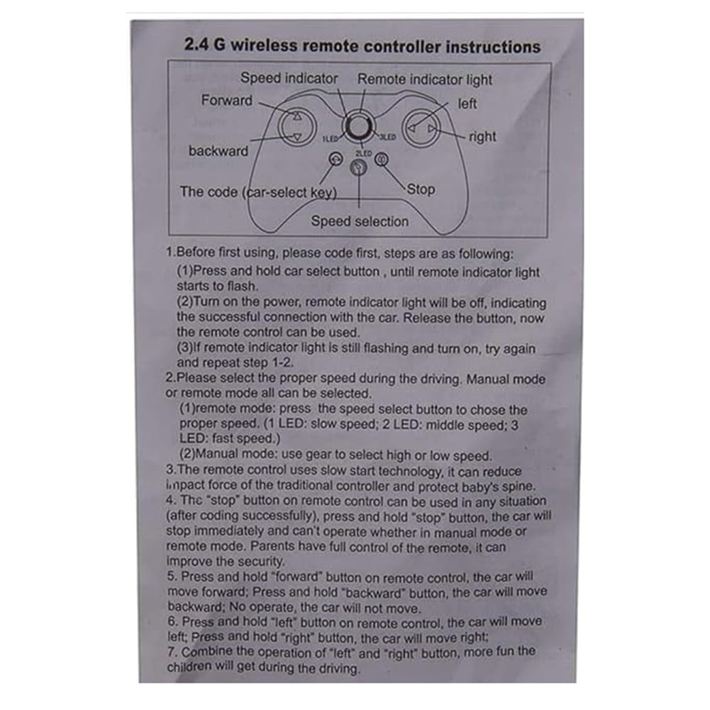 Playtime SX1718 Telecomando E Ricevitore Per Auto Elettrica Bambini – Connessione Facile, Materiale ABS, Modello 520H-EPR V14
