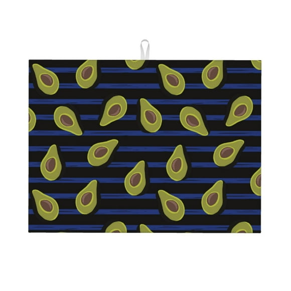 Fotbe Avocado Alfombrilla de Secado para Cocina con Estampado, 18x24 Pulgadas