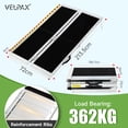 thumbnail image 5 of 5FT Portable Wheelchair Ramp ,800 LBS Capacity Folding Aluminum Threshold Ramp with Anti-Slip Surface, Mobility Access Handicap Ramp for Home Steps, Doorway, Stairs, Doorways, 5 of 7