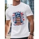 thumbnail image 3 of Camisetas de mapache hamburguesa para hombre, camisetas de manga corta para hombre, camiseta de cuello redondo con bandera estadounidense para hombre, camisetas para hombre, blancas - 2XL, 3 of 8