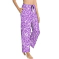 thumbnail image 2 of Sigee Lilac Glittering Print Women's Soft Pajama Pants - Breathable and Comfortable Lounge Sleep Bottoms with Elastic Waistband and Pockets-XX-Large, 2 of 9
