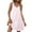 Pink, variant on Erwazi Women's Casual Summer Dress Eyelet Sundress Sleeveless T Shirt Dress Flowy Swing Tank Mini Dresses with Pockets