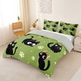 thumbnail image 2 of jejeloiu Cartoon Cat Paw Print Duvet Cover Set Kids,Cute Kitten Pattern Bedding Full,Reversible,3pcs(No Comforter), 2 of 6