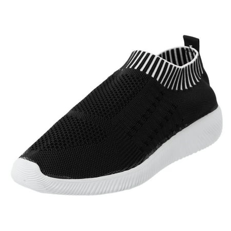 

TOYFUNNY Summer Womens Sports Shoes Large Size Slip-On Mesh Breathable Light Comfortable And Casual