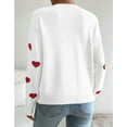 thumbnail image 2 of Valentine Sweaters for Women Trendy 2025 Cute Heart Printed V Neck Long Sleeve Pullover Sweaters Alsol Lamesa, 2 of 6
