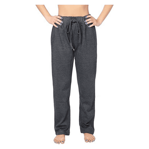 Kirkland Signature Women’s French Terry Performance Pants, Gray Heather, Sz M