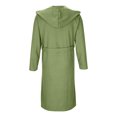 thumbnail image 5 of Puntoco Men’s V-Neck Hooded Waffle Bathrobe, Lightweight Mid Length Wrap Sleep Robe with Tie Belt & Side Pockets Army Green XL, 5 of 7