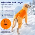 thumbnail image 4 of ROZKITCH Warm Dog Winter Coat Windproof Adjustable Turtleneck Fleece Dog Jacket for Halloween and Christmas Pajamas for Medium Dogs,Orange,2XL, 4 of 7