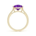 thumbnail image 2 of ANGARA Natural Claw-Set Cushion 3.5 ct Amethyst Solitaire Cocktail Ring in 14K Yellow Gold for Women (Size-10mm) | February Birthstone, Anniversary, Jewelry Gift for Women | Natural Amethyst Ring, 2 of 8