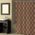 thumbnail image 2 of Fabric Shower Curtain, Modern Brown Vintage Geometric Abstract Geometric Shower Curtains with 12 Hooks Waterproof Machine Washable Bath Curtains for Bathroom,36 x 78in, 2 of 6