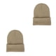 thumbnail image 1 of Qarigey Beanie Hat Gorros de punto Ajustable Otoño Skullcap Manga caliente Esquí Accesorios para el cabello para deportes al aire libre Beige Beige 2piezas Qarigey  CBP268715, 1 of 6