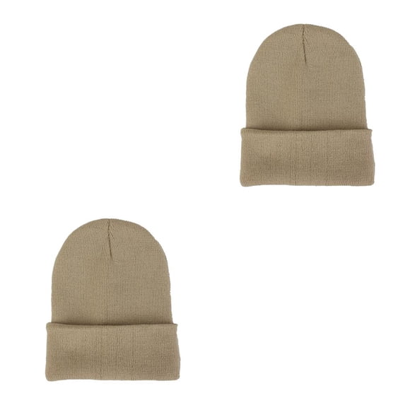 Qarigey Beanie Hat Gorros de punto Ajustable Otoño Skullcap Manga caliente Esquí Accesorios para el cabello para deportes al aire libre Beige Beige 2piezas Qarigey CBP268715