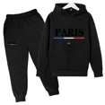 thumbnail image 5 of Conjunto de sudadera con capucha y pantalones para niños y niñas de 3 a 12 años, suéter, prendas de punto, imagen bonita, conjunto de 2 piezas, novedad de 2024, 5 of 5