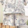 thumbnail image 6 of NIEWTR Kids Summer Outfits Toddler Boy Outfits 2T 3T 4T 5T Clothes Summer Kids Pattern Short Sleeve Button Down Shirt & Shorts Set(A1-White,12-18 Months), 6 of 7