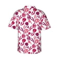 thumbnail image 3 of Balery Tulips Flowers Print Men's Hawaiian Shirts Short Sleeve Beach Shirt Relaxed Fit Vacation Button Down Shirts-Medium, 3 of 9