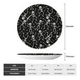 thumbnail image 2 of Daiia Retro Skeleton Dancing On Halloween Party Printed Pattern Ceramic Plate Dinner Plates Bone China Decorative Plates with Display Stand Art Ceramic Ornaments for Wall Hanging Decoration-6in, 2 of 6