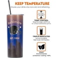 thumbnail image 4 of 20oz Baltimore Ravens Skinny Tumblers with Lid and Straws, Travel Coffee Mug, Stainless Steel, Insulated,Classic Collection Gifts for Men Women Fans., 4 of 6