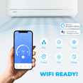 thumbnail image 6 of Cooper & Hunter 9000 BTU 115V Wall Mounted Mini Split Heat Pump Air Conditioner With 16ft Kit Cover 400 Sq Ft WiFi, 6 of 16