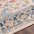 thumbnail image 7 of Mark&Day Outdoor Rugs, 5x5 Bishop Hill Traditional Indoor/Outdoor Dark Blue Square Area Rug, Non Shedding Orange Beige Carpet for Patio, Porch, Deck, Bedroom, Living Room or Kitchen (5'3" Square), 7 of 7