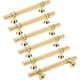 thumbnail image 1 of 6 tiradores dorados para muebles, tirador dorado - tirador para puerta de cocina, tirador de latón para cajón, tiradores dorados para muebles, distancia entre centros de 160 mm, 1 of 5