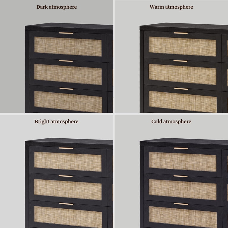 bohemian tall dresser 5 Drawer 27.6'' W Dresser, Wood Dressers & Chests Of Drawers For Office, School, Dormitory, Family George Oliver Color: Walnut