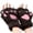 Coffee, variant on Fgnfyis Winter Gloves for Women Cat Half Finger Bear Fingerless Cute Thick Lined Cartoon Warm Neck Hanging Plush Mittens Navy