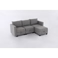 thumbnail image 5 of Small Sectional Sofa with Modular Design & Storage - Dark Grey, 5 of 11