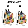 thumbnail image 2 of FORMRS Mini Backpack Purse for Women Quilted Travel Daypack Casual Shoulder Bag, Minimalist Triangles, 2 of 7