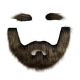 thumbnail image 1 of Juego de bigote y cejas postizos autoadhesivos, accesorio para disfraz de barba postiza, accesorio para cosplay, escenario de teatro de mascarada., 1 of 8