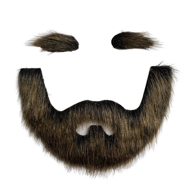 Juego de bigote y cejas postizos autoadhesivos, accesorio para disfraz de barba postiza, accesorio para cosplay, escenario de teatro de mascarada.