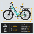 thumbnail image 4 of Qlife Cityone 2.0 EBikes for Adults,26" Electric Mountain Bike with 48V 10.4Ah Battery 500W,Max 28MPH Electric Bicycle,7-Speed with Fender & Rear Rack（Green）, 4 of 6