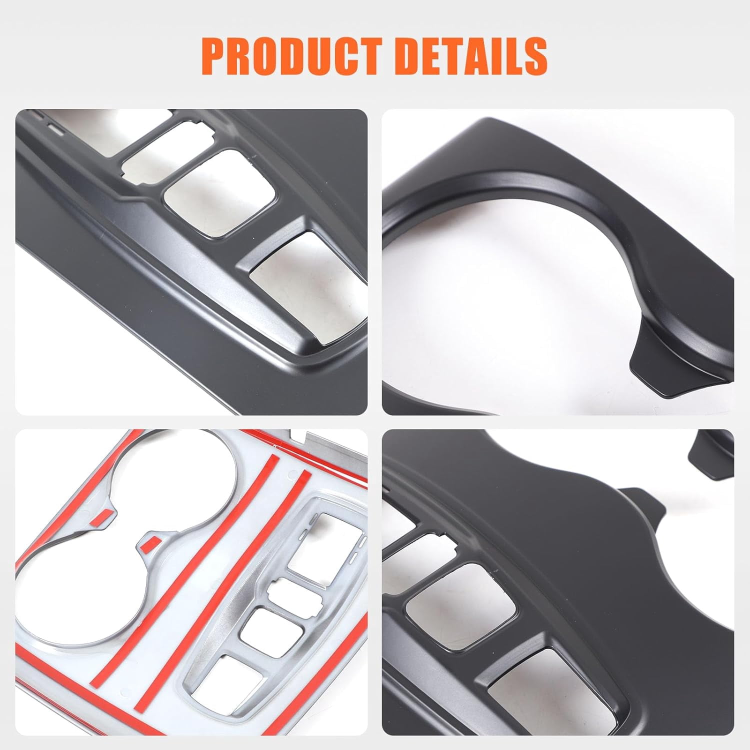 Center Console Gear Shift Panel Cup Holder Cover Trim Compatible with Honda Pilot 2016-2022/ Ridgeline 2020-2023/ Passport 2019-2023 Accessories