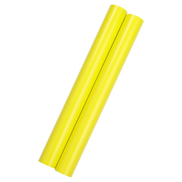 JAM Paper Glossy Wrapping Paper, 52.6 Sq ft Total (17 in x 18 Ft Each), Yellow, 2 Rolls