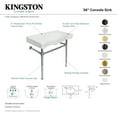 thumbnail image 6 of Kingston Brass VPB1367ST Imperial 36" Ceramic Console Sink with Stainless Steel Legs (8-Inch, 3-Hole), White/Brushed Brass, 6 of 10