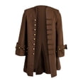 thumbnail image 1 of Chaqueta pirata medieval para hombre Costume Nasfotim, abrigo steampunk, 1 of 7